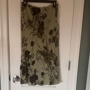 Lily Green Botanical Maxi Skirt